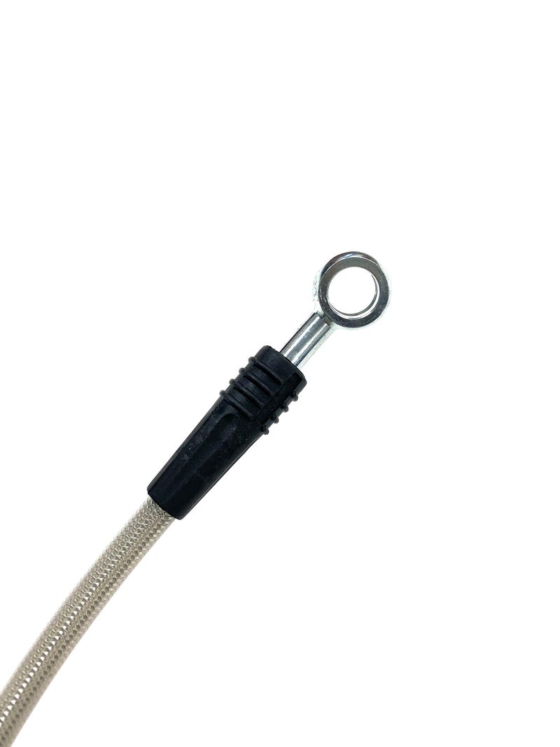 The Stop Shop Braided Stainless Brake Hose (THIS IS NOT A VEHICLE SPECIFIC HOSE, please see bullet points for fitment sizes) 15.25 Inches Long with 10mm Banjo Holes (Does Not Include Hardware) Made in USA - Image 3